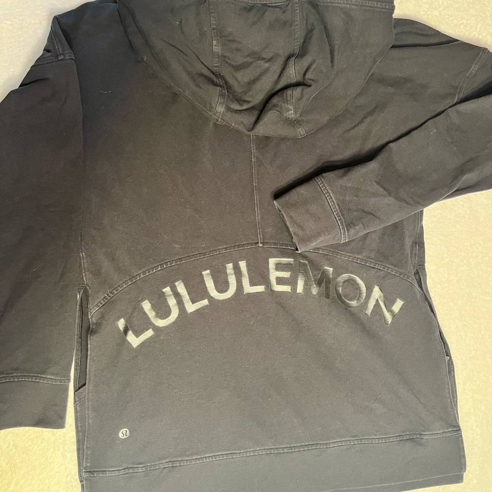 lululemon athletica Black Hoodie with Arched Back Logo